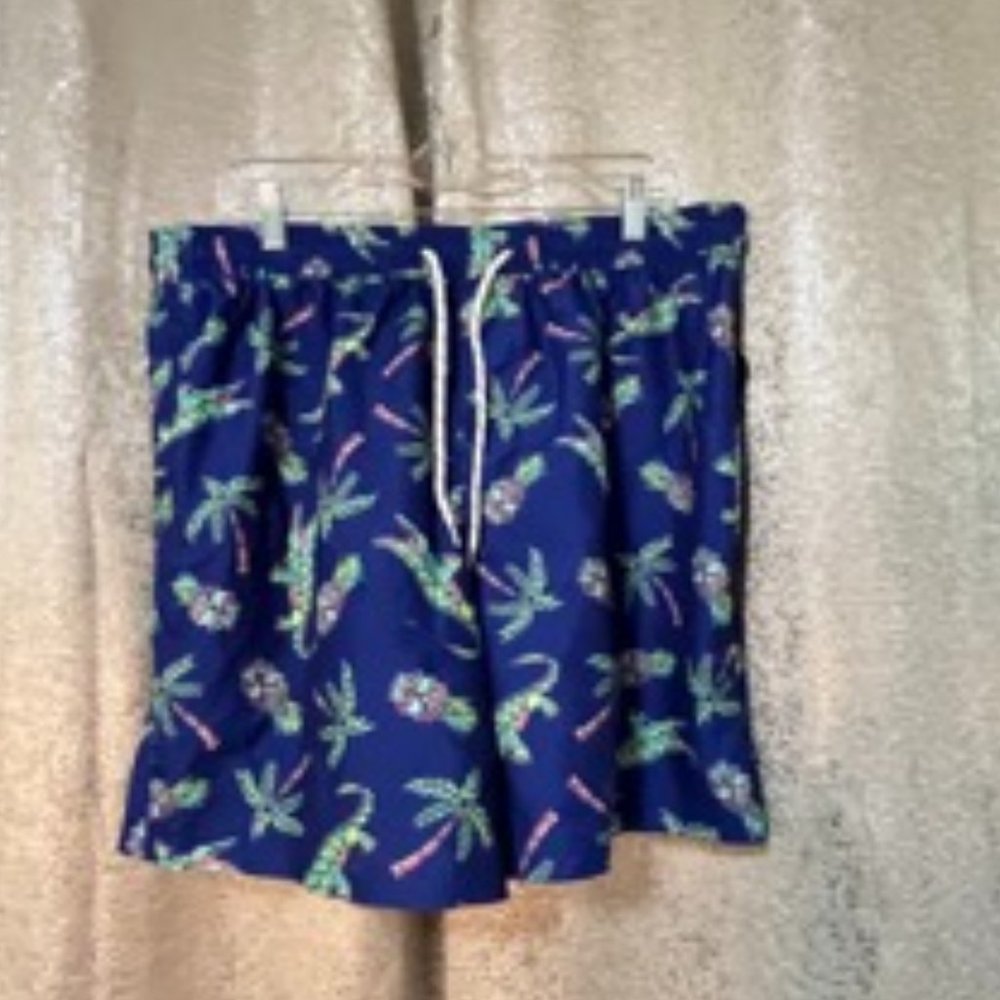 No Boundaries Men's and Big Men's 7" Novelty Printed Swim Trunks - sz lg